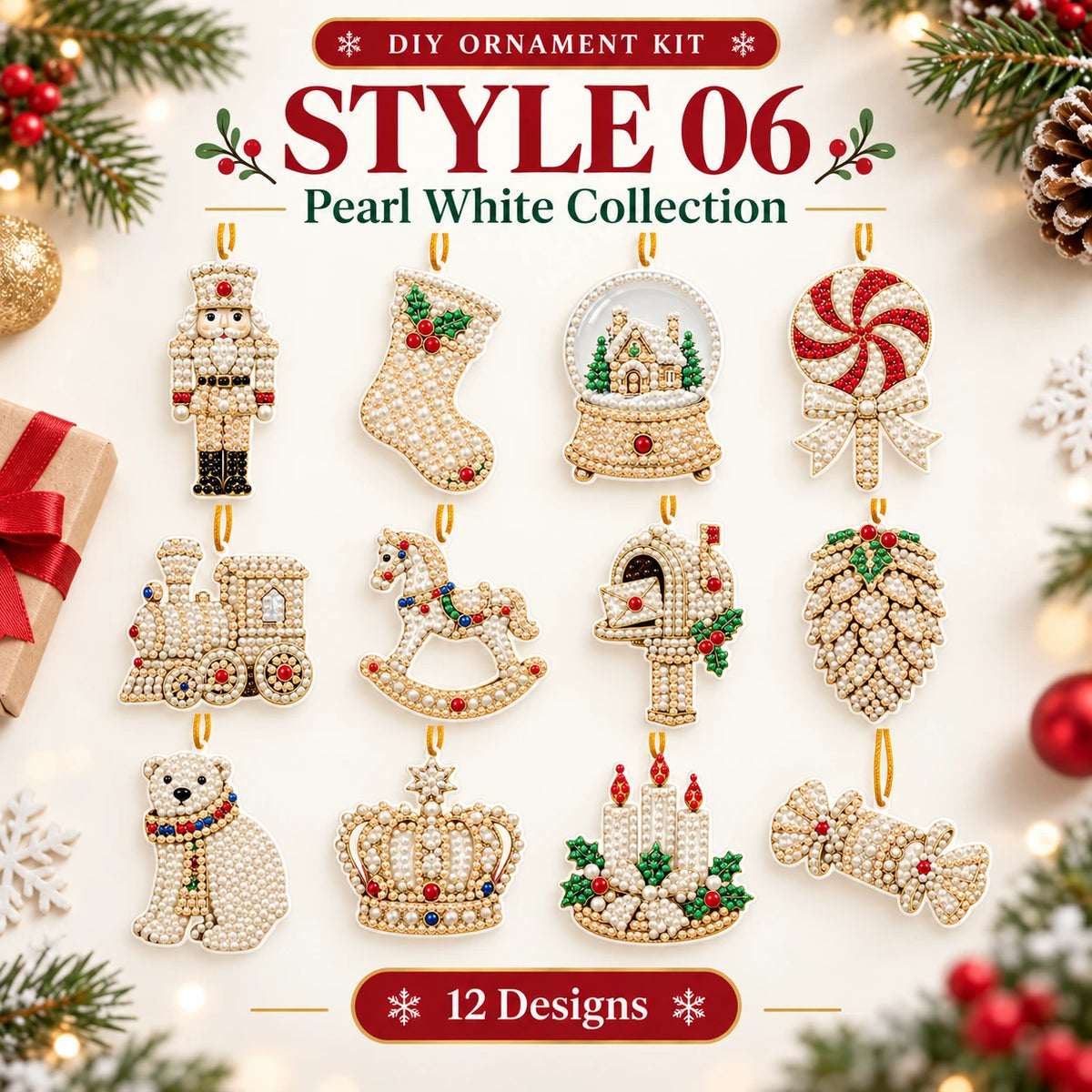 DIY Puppy Christmas Ornament Kit | 6 Festive Designs
