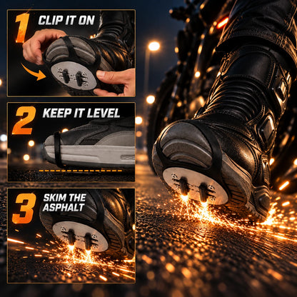 Motorcycle Boot Spark Sliders | Replaceable Flint Kit