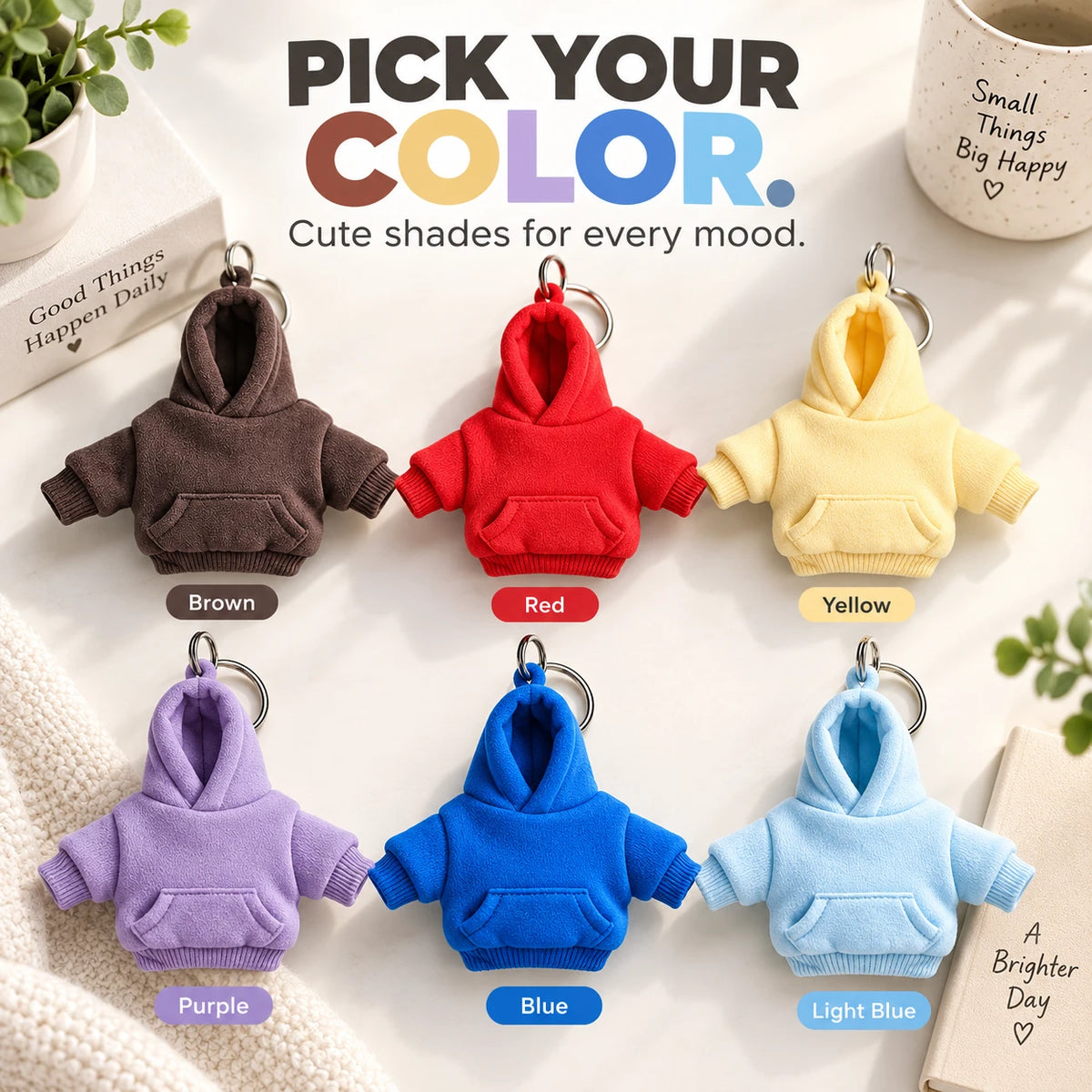 Mini Hoodie Squeeze Keychain | Cute Bag & Key Accessory
