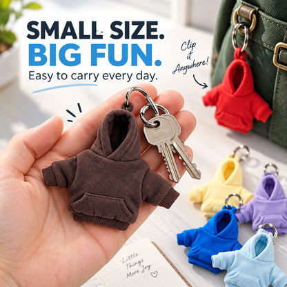 Mini Hoodie Squeeze Keychain | Cute Bag & Key Accessory