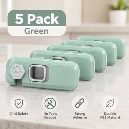 5-Pack Refrigerator Locks for Kids | Baby Safety