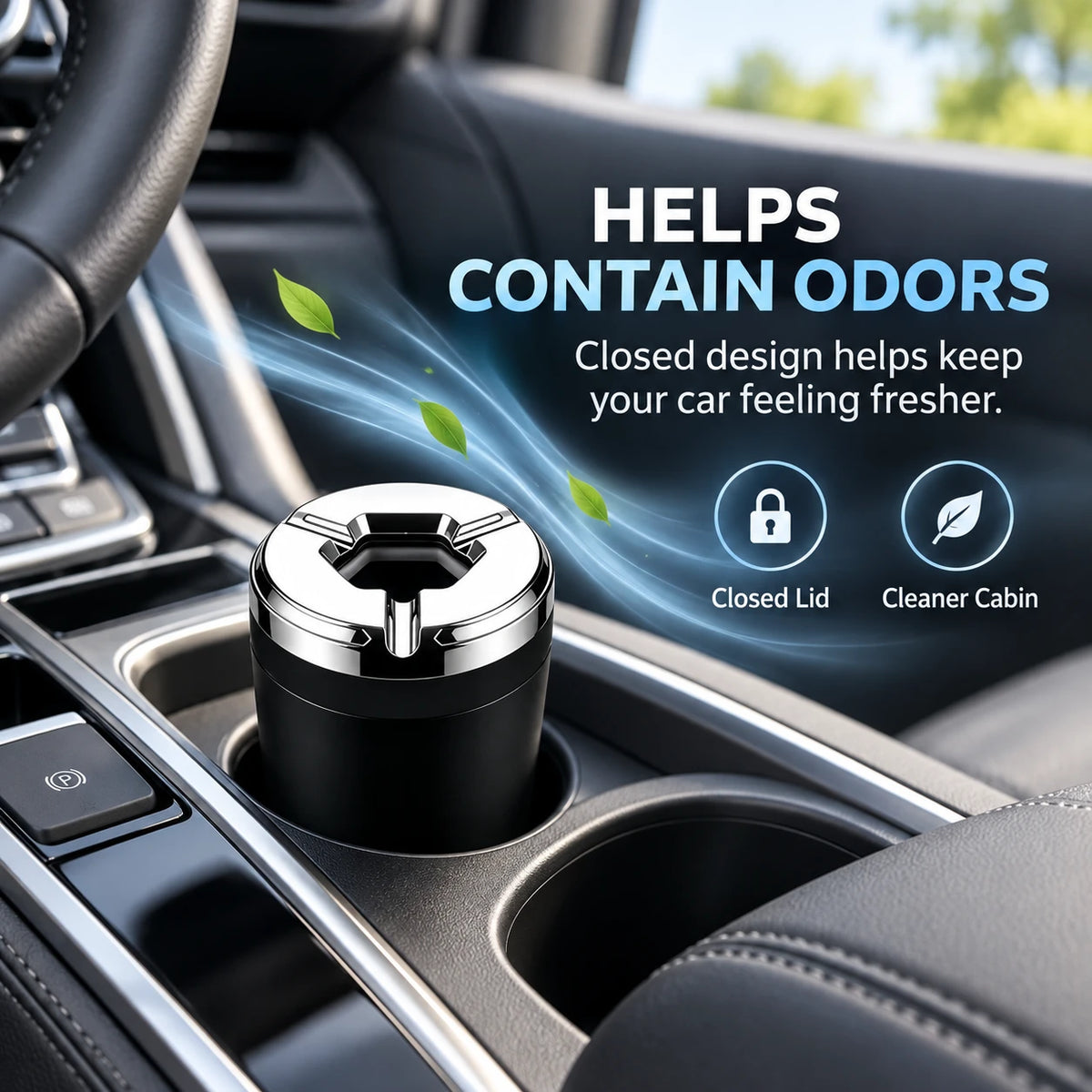 Rotating Sealed Car Ashtray for Vehicle Cup Holders