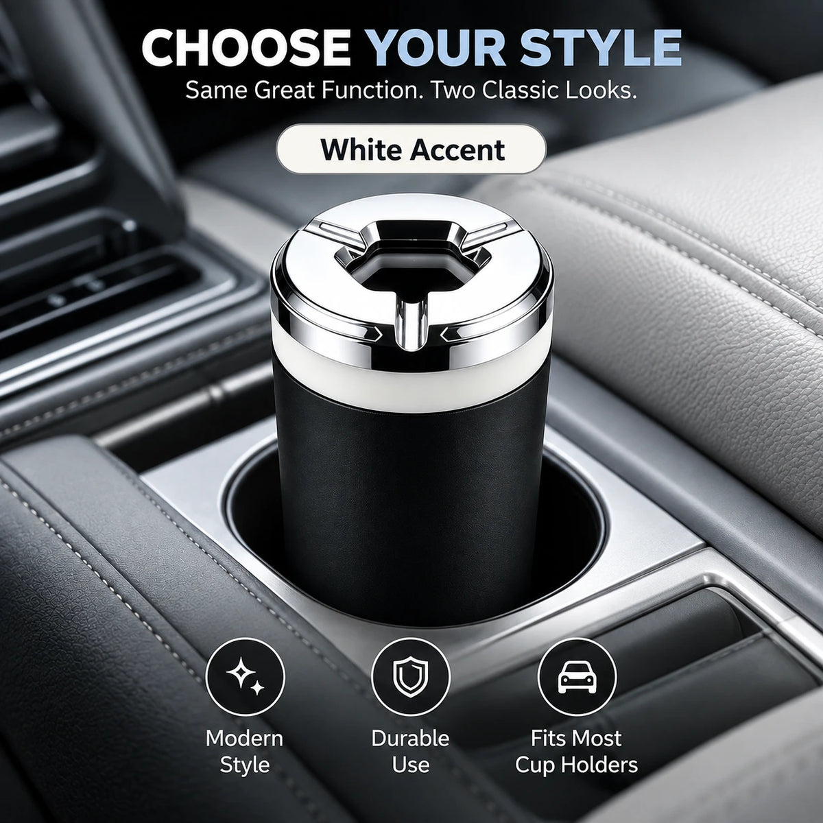 Rotating Sealed Car Ashtray for Vehicle Cup Holders