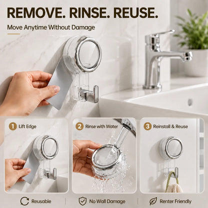 Suction Cup Hooks for Shower | Waterproof No Drill Wall Hooks