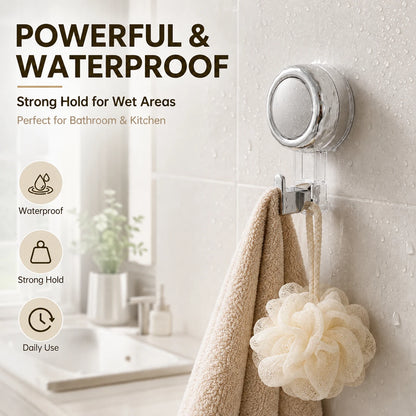 Suction Cup Hooks for Shower | Waterproof No Drill Wall Hooks