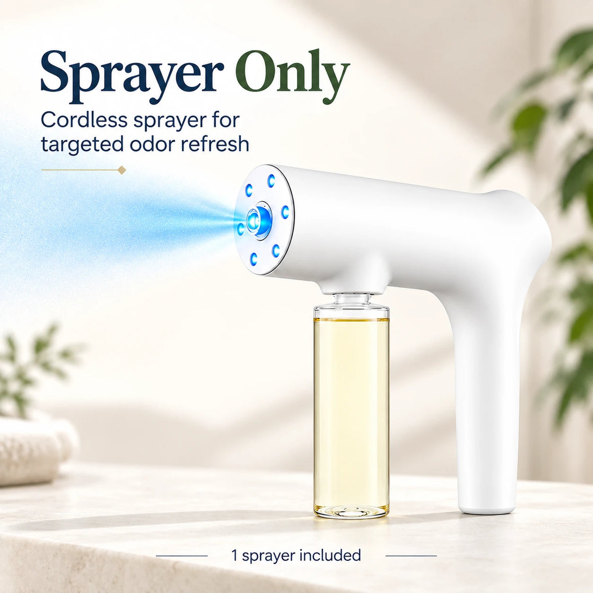 Cordless Fine-Mist Odor Control Sprayer + 500mL Refill