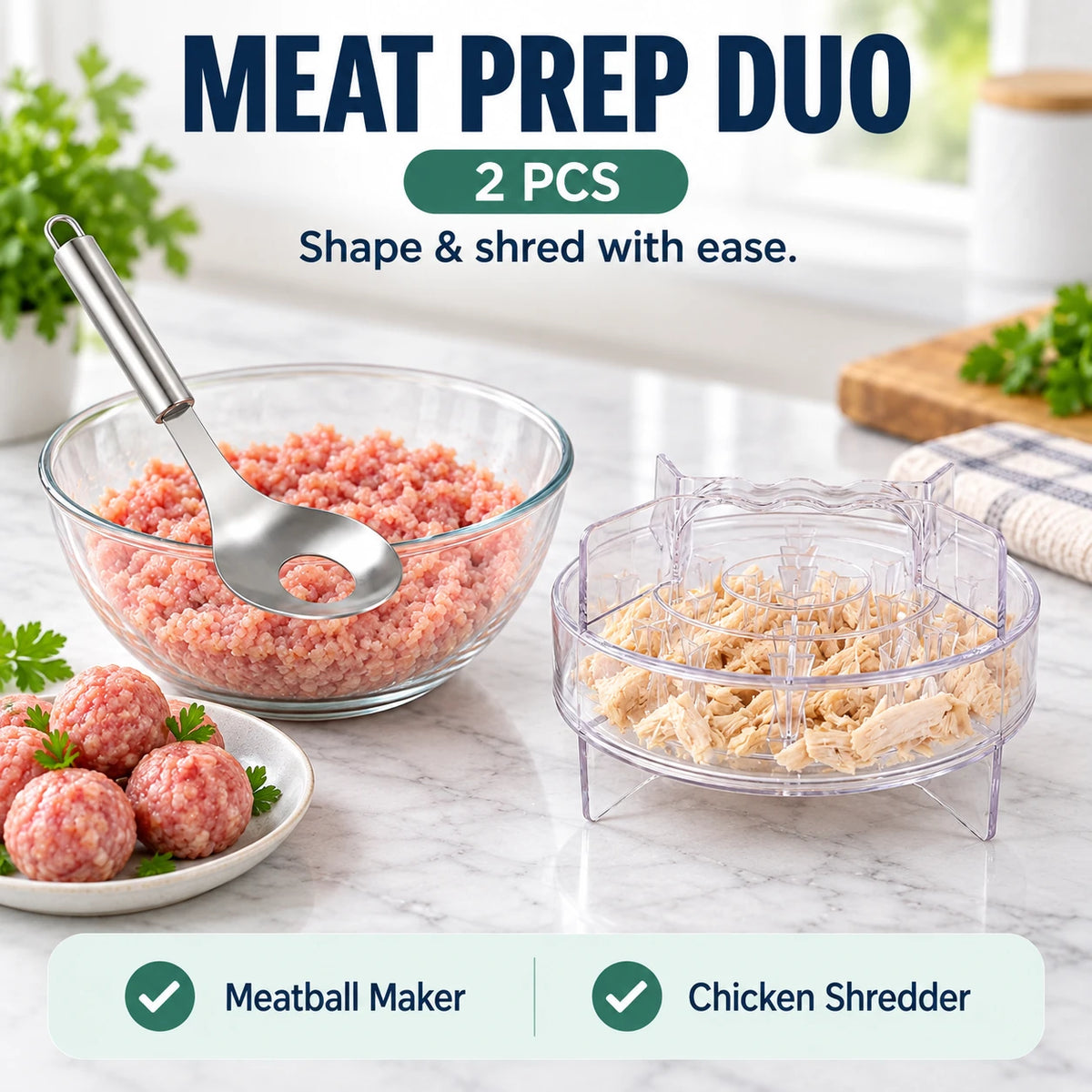 4-in-1 Kitchen Prep Tool Set | Slice, Shred & Shape
