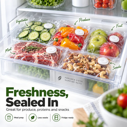 Cordless Vacuum Sealer & Reusable Vacuum Bags