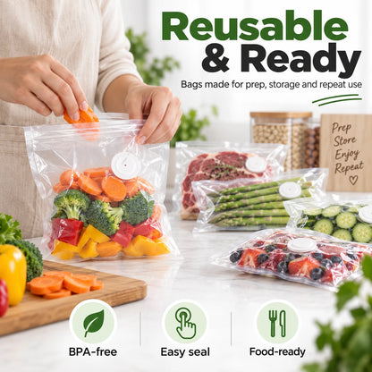 Cordless Vacuum Sealer & Reusable Vacuum Bags