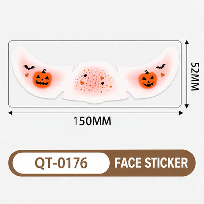 Halloween Face Stickers – 6 Spooky Costume Styles