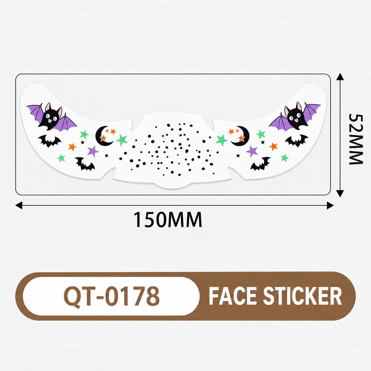 Halloween Face Stickers – 6 Spooky Costume Styles