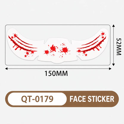 Halloween Face Stickers – 6 Spooky Costume Styles