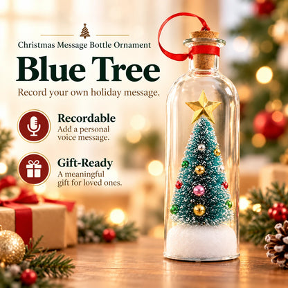 Recordable Christmas Message Bottle Ornament | Voice Gift