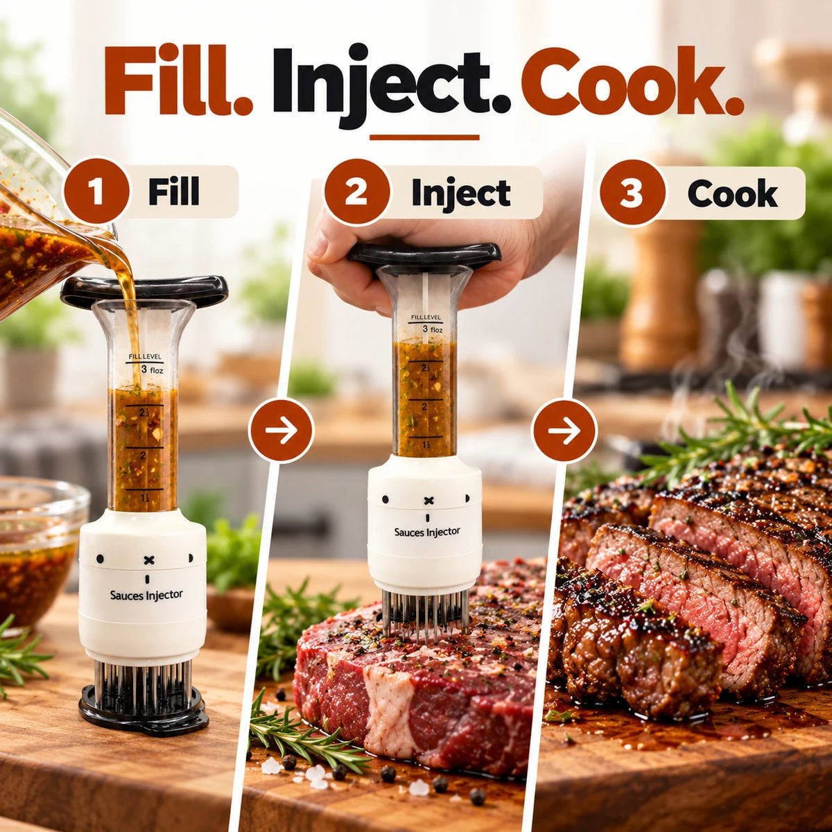 🔥 Meat Marinade Injector – Juicier, Deeper Flavor Every Bite