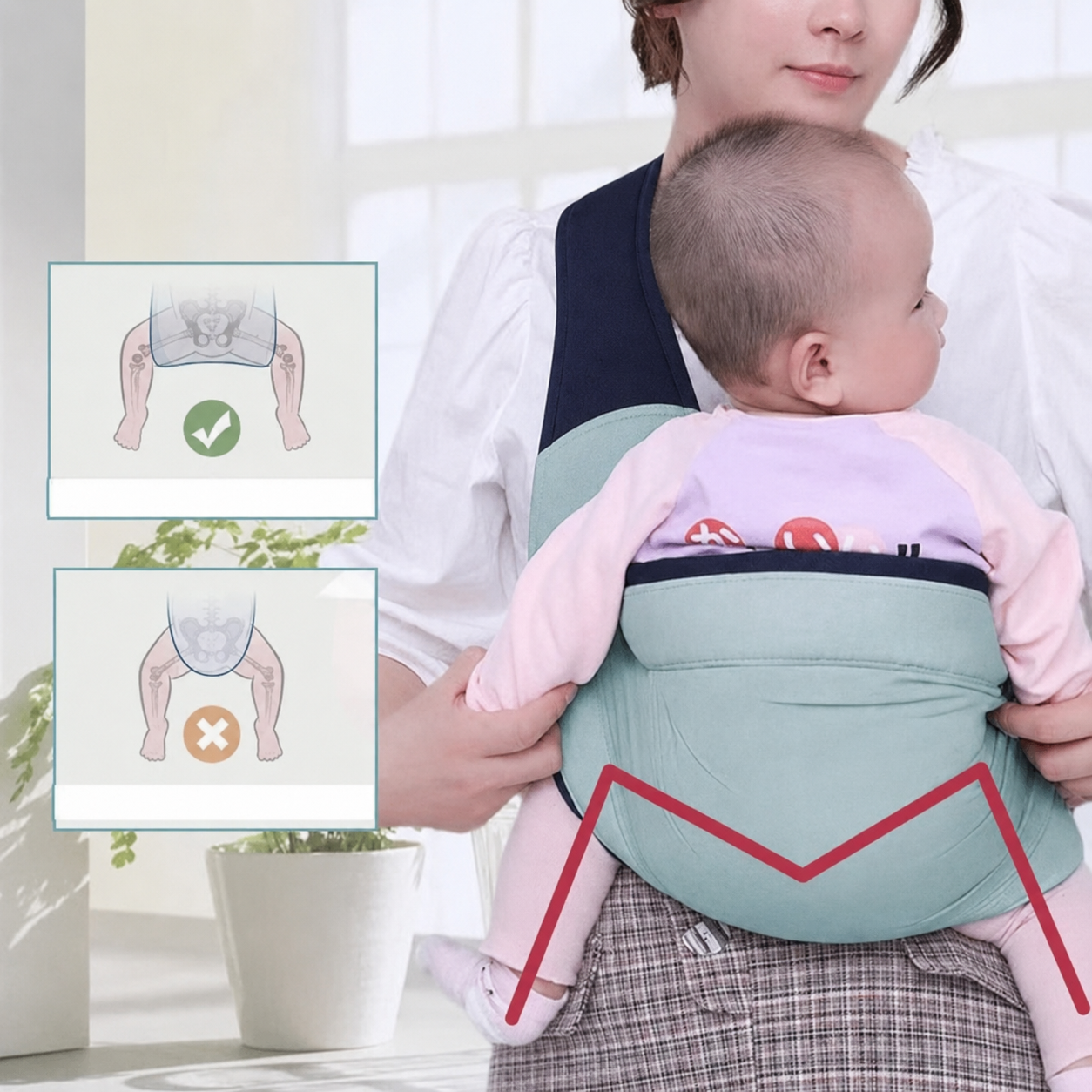 👶 4-in-1 Breathable Baby Carrier – 0-36 Months, Front/Back/Facing In/Out – Hands-Free