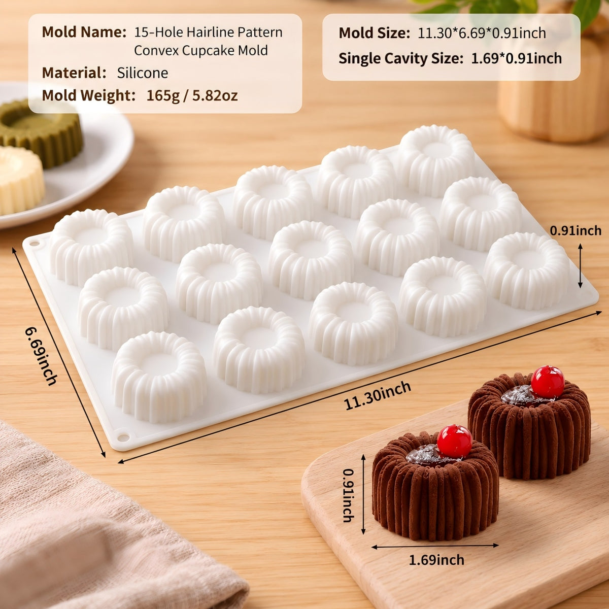 Sunflower-Patterned Round Hand-Press Mooncake Mold
