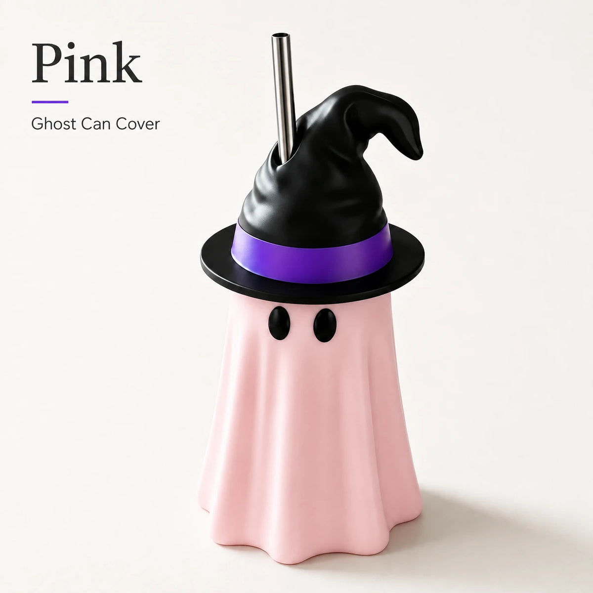 Halloween Ghost Can Cover | Reusable Spooky Drink Holder