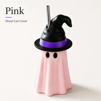 Halloween Ghost Can Cover | Reusable Spooky Drink Holder