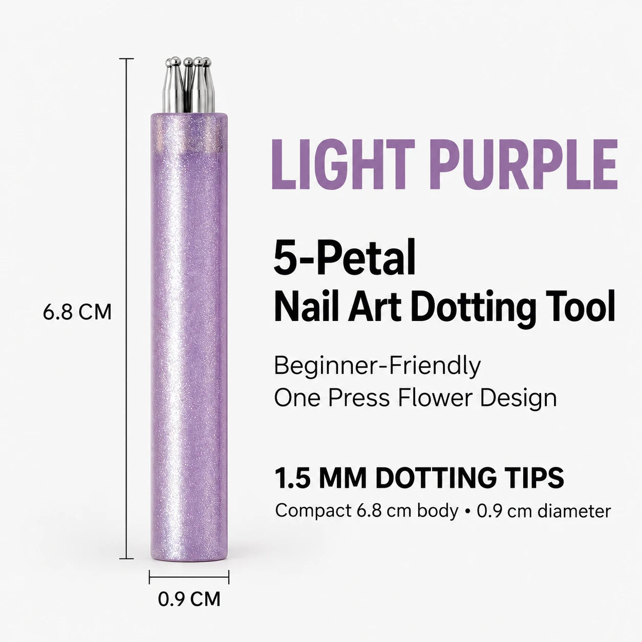 5-Petal Flower Nail Art Stamp | DIY Floral Nail Tool
