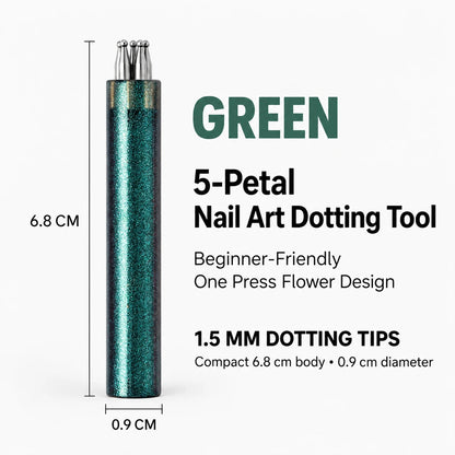 5-Petal Flower Nail Art Stamp | DIY Floral Nail Tool