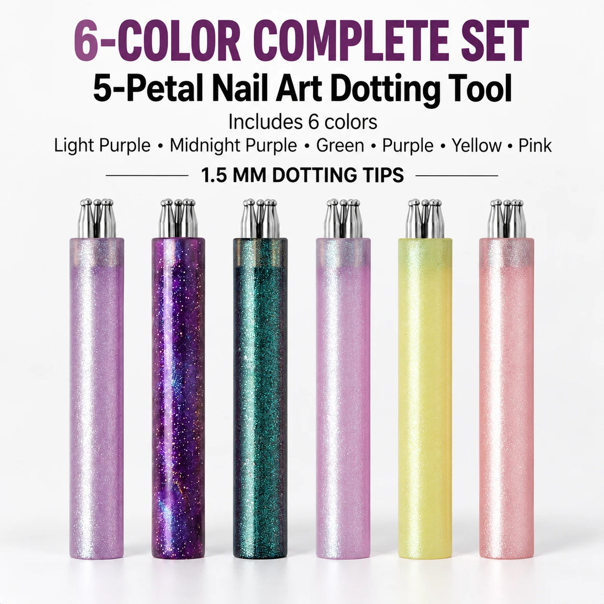 5-Petal Flower Nail Art Stamp | DIY Floral Nail Tool
