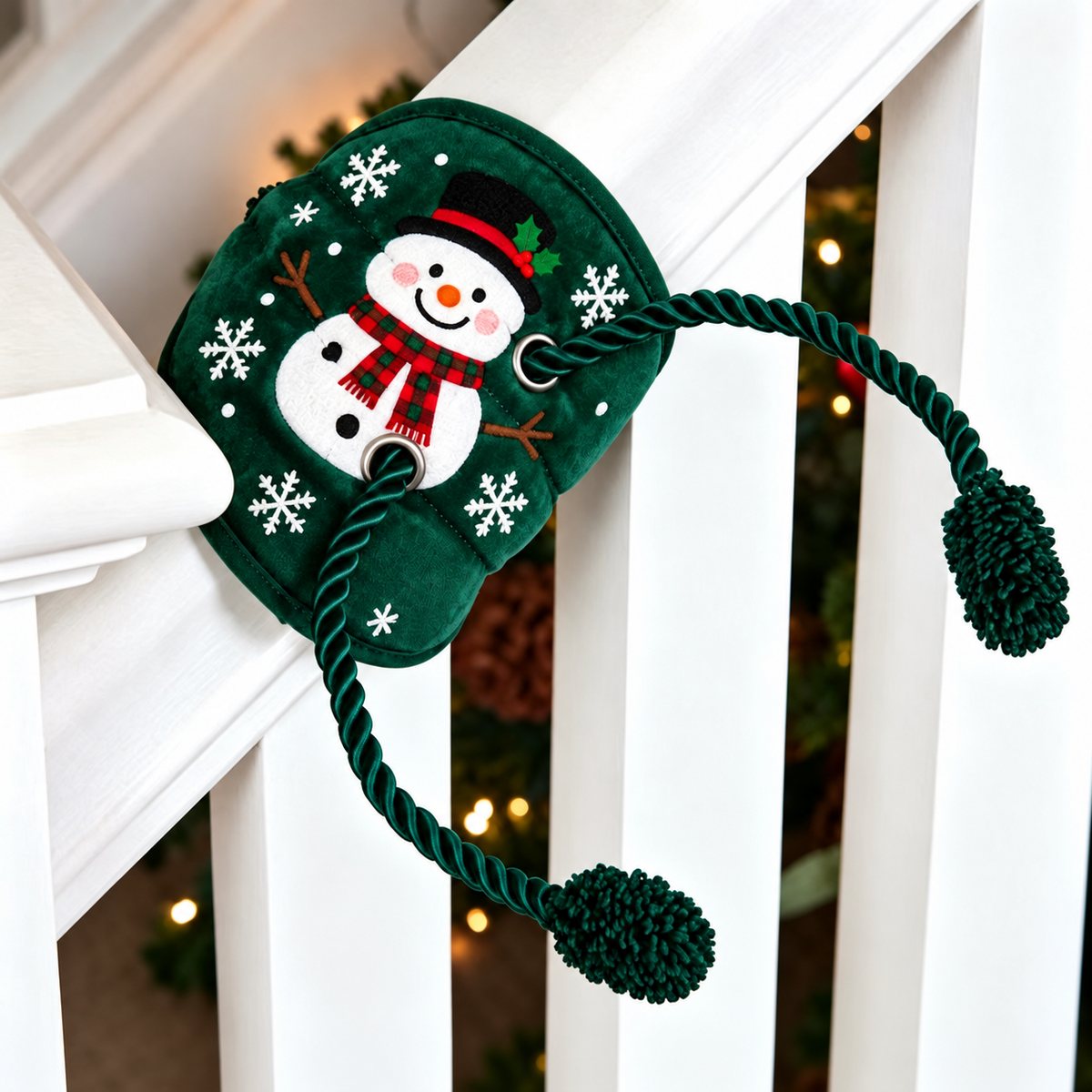 🔥 Elevate Your Holiday Decor in Seconds! Cute Twistable Christmas Wreath & Banister Ties 🎁