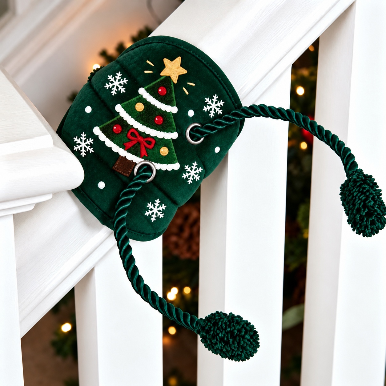 🔥 Elevate Your Holiday Decor in Seconds! Cute Twistable Christmas Wreath & Banister Ties 🎁