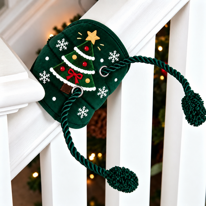 🔥 Elevate Your Holiday Decor in Seconds! Cute Twistable Christmas Wreath & Banister Ties 🎁