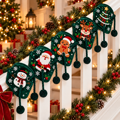🔥 Elevate Your Holiday Decor in Seconds! Cute Twistable Christmas Wreath & Banister Ties 🎁