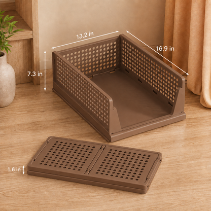 🧺 Stackable & Foldable Closet Organizer Bins