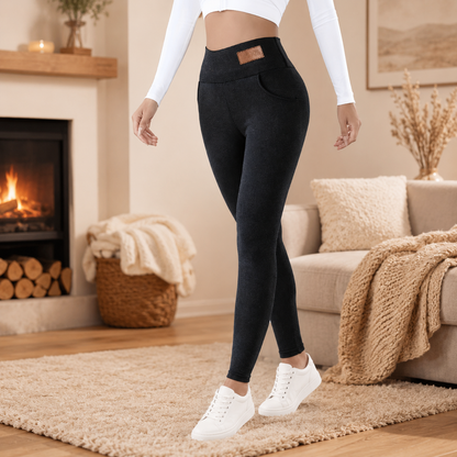 🔥 Fleece-Lined Thermal Leggings with Pockets
