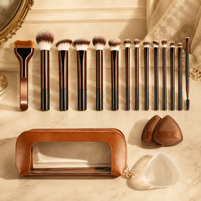 💄 14-Pcs Professional Makeup Brush Set with Pouch👑