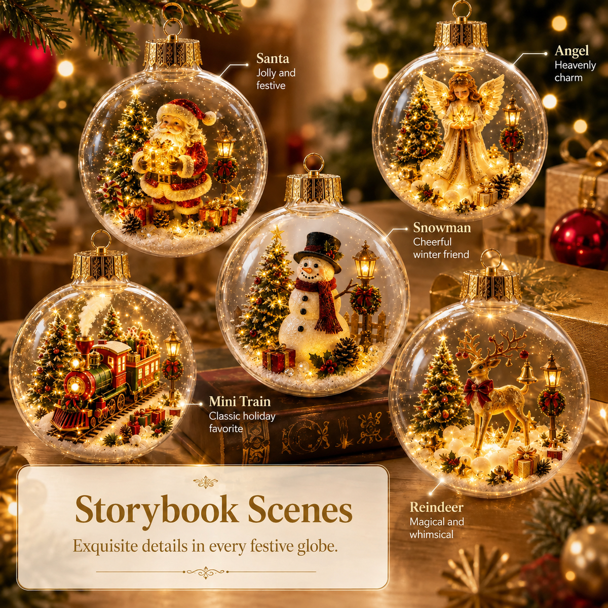 ✨ Magical Illuminated  Christmas Baubles – Bring Your Tree to Life!