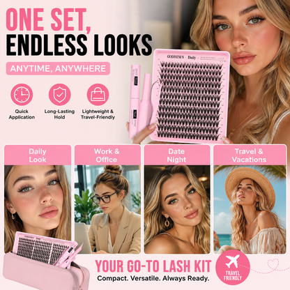 💖 All-in-One Eyelash Book (32 Rows / 640 Clusters)
