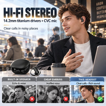 Wireless Earbuds with Ear Hooks | 145H Playtime & BT 6.0