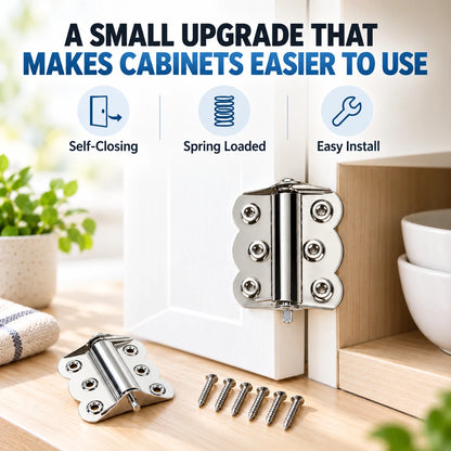 Self-Closing Spring Cabinet Hinges for Doors | 4/6 PCS
