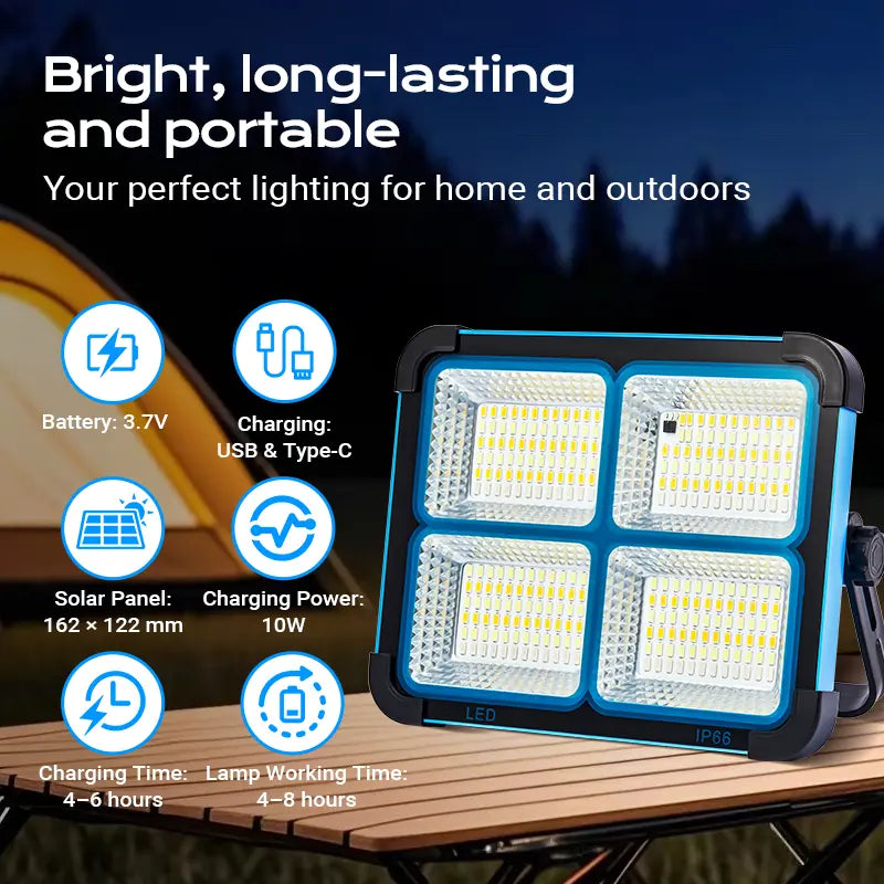 Solar-rechargeable-heavy-duty-led-work-light