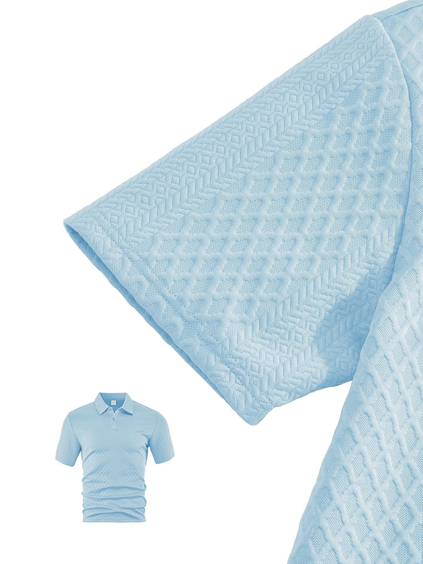 Men's Solid Polo Shirt & Drawstring Shorts Two-Piece Set