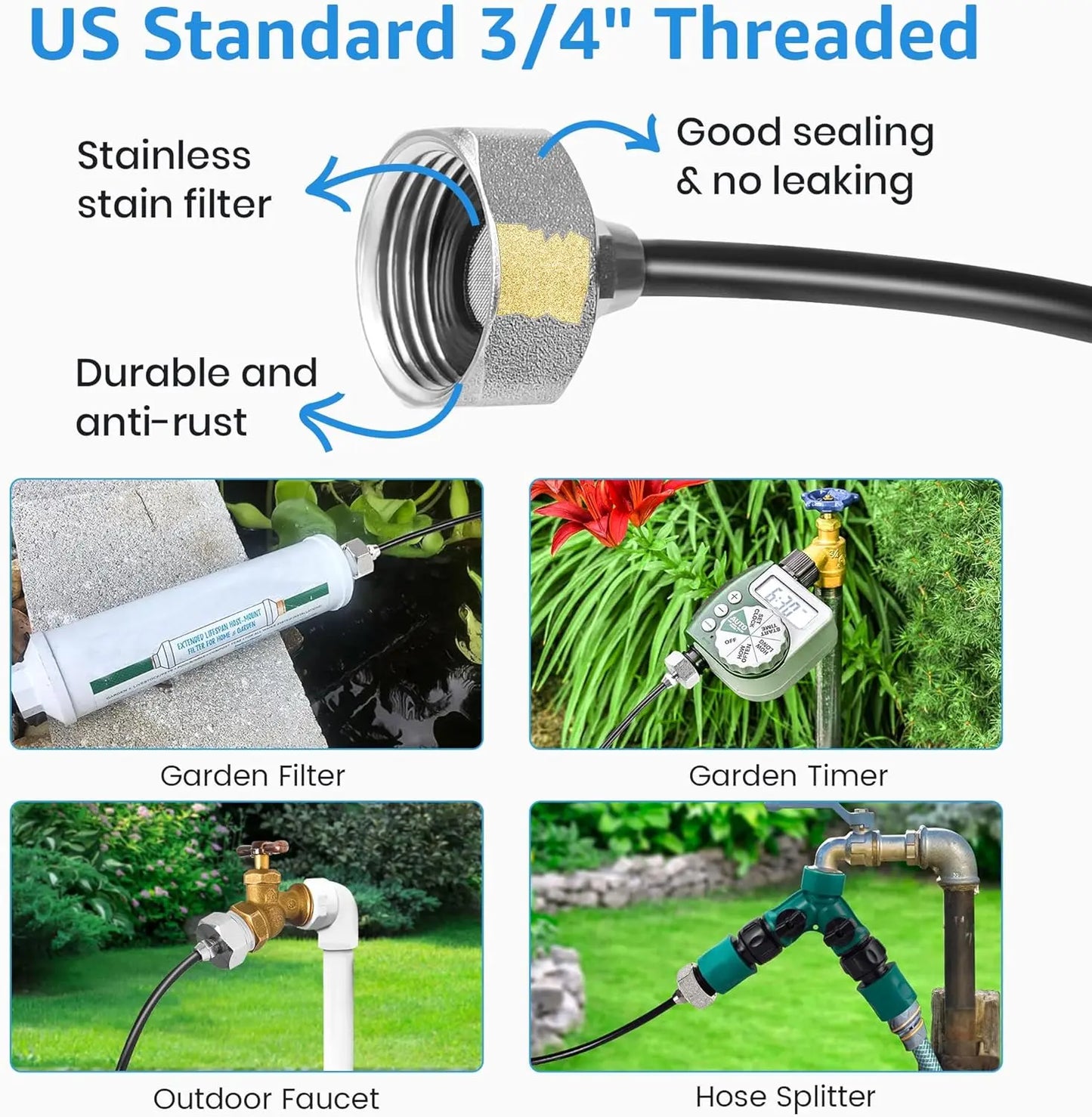 75 FT Outdoor Misting Cooling System Set
