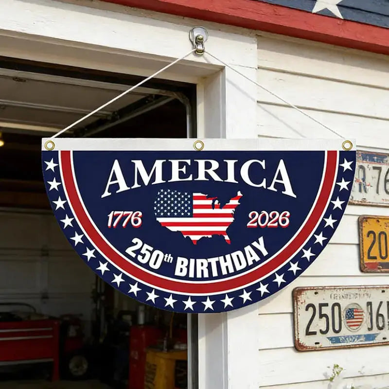 America 250th Birthday Semicircular Flag Bunting
