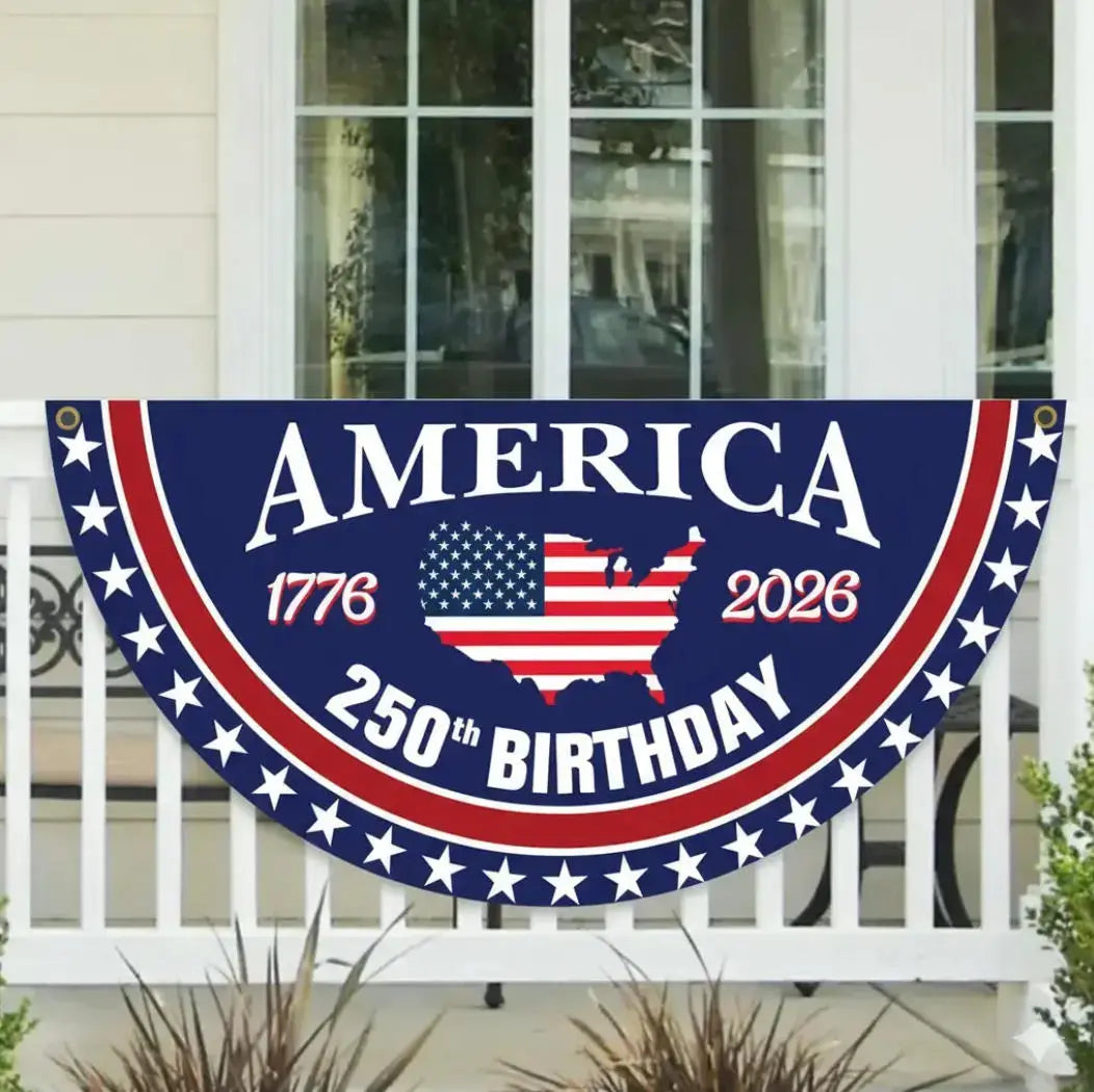 America 250th Birthday Semicircular Flag Bunting