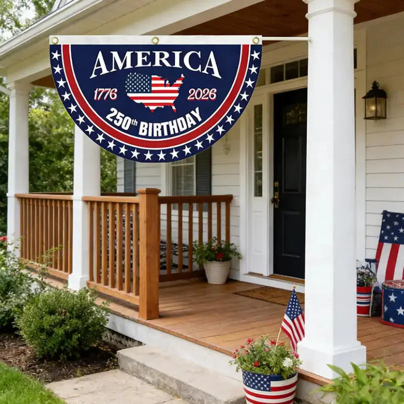 America 250th Birthday Semicircular Flag Bunting