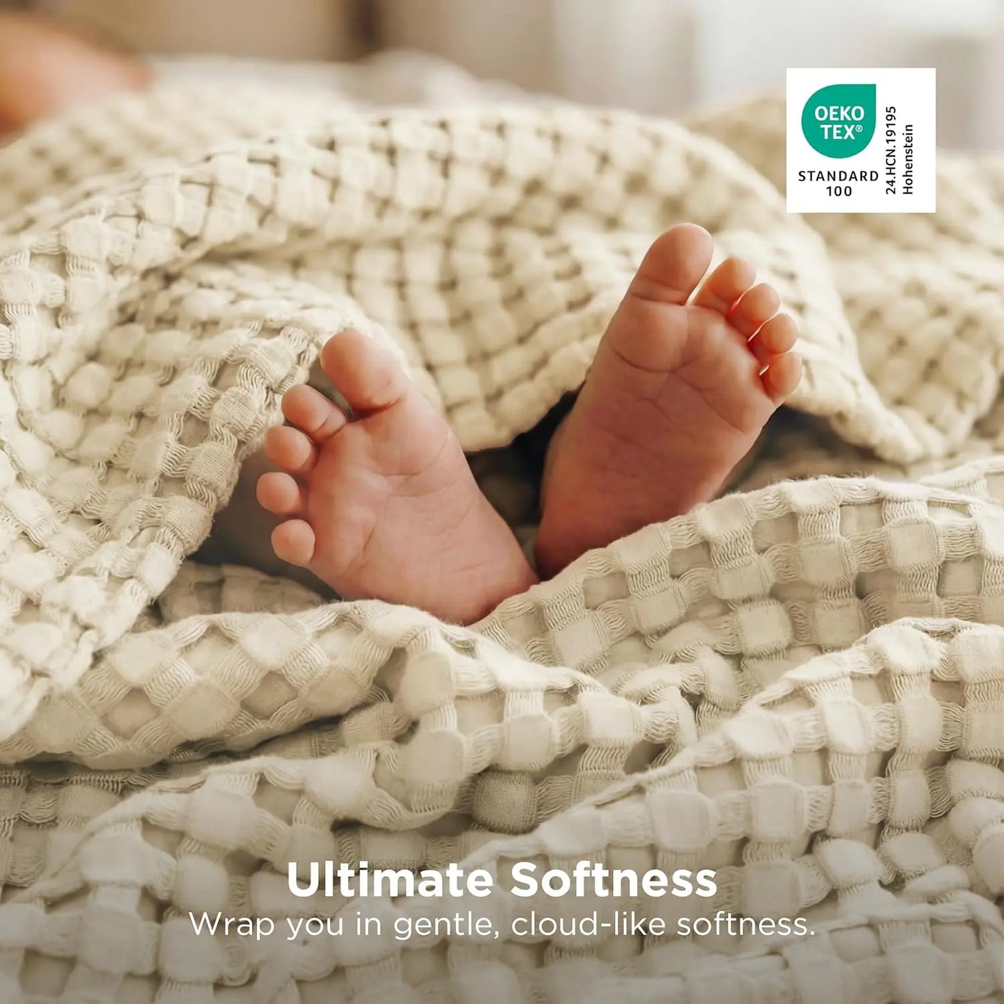 Cooling Bamboo Waffle Throw Blanket