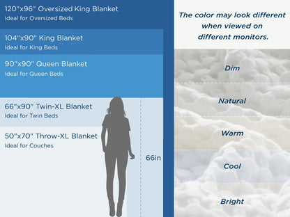 Cooling Bamboo Waffle Throw Blanket