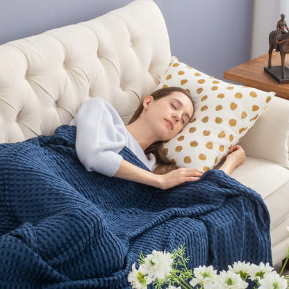 Cooling Bamboo Waffle Throw Blanket