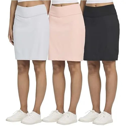 3-Pack Women's 20" Knee-Length Athletic Skorts