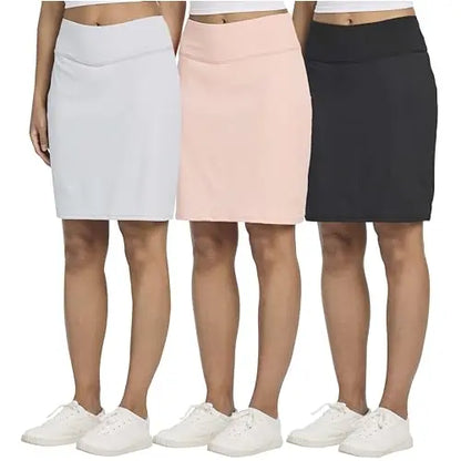 3-Pack Women's 20" Knee-Length Athletic Skorts