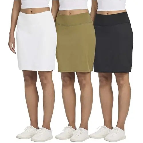3-Pack Women's 20" Knee-Length Athletic Skorts