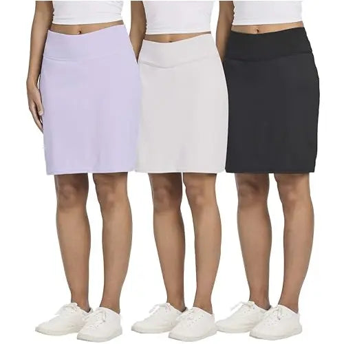 3-Pack Women's 20" Knee-Length Athletic Skorts