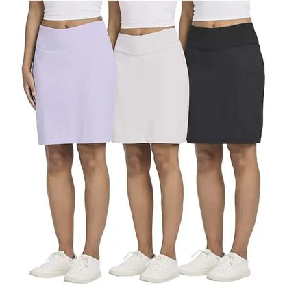 3-Pack Women's 20" Knee-Length Athletic Skorts